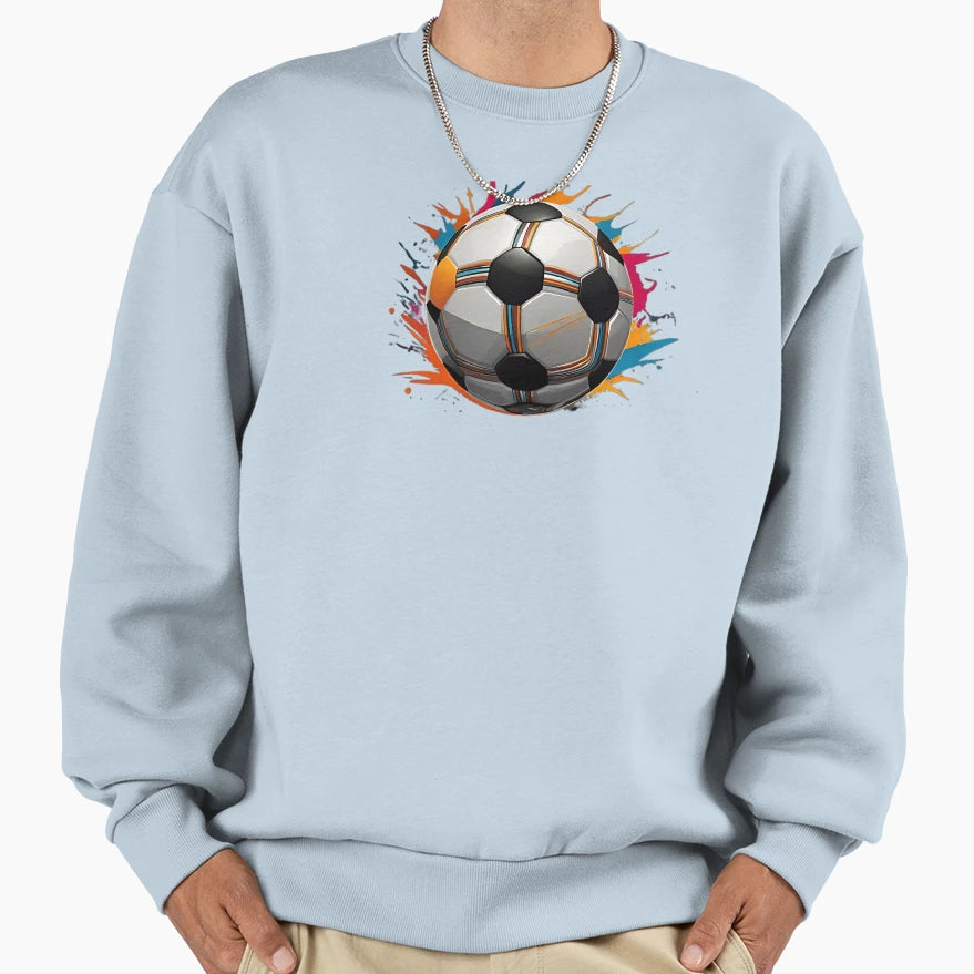 Soccer Ball Sweatshirt - Aesthetic Graphic Men Women - T-Shirt, Sweatshirt, Hoodie