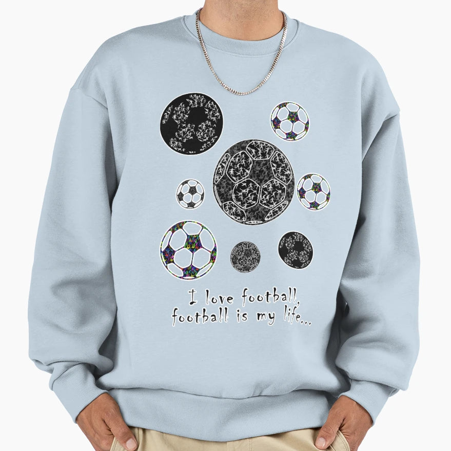 Looking Football Art Football Lovers Sweatshirt - Graphic Print Men Women - T-Shirt, Sweatshirt, Hoodie