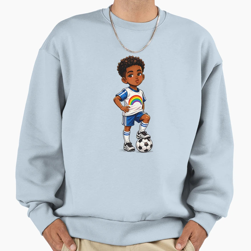 Gay Football Pride Rainbow Soccer T-Shirt - Aesthetic Graphic Unisex - T-Shirt, Sweatshirt, Hoodie