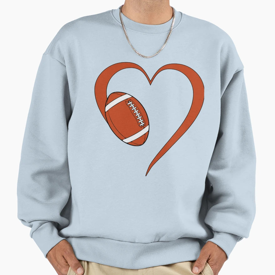 I Love American Football I Heart Sweatshirt - Streetwear Style Men Women - T-Shirt, Sweatshirt, Hoodie