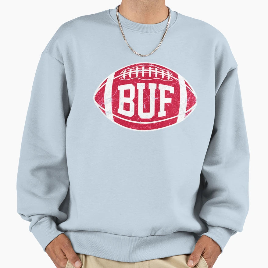 Buf Football Blue Sweatshirt - Graphic Print for Adults - T-Shirt, Sweatshirt, Hoodie