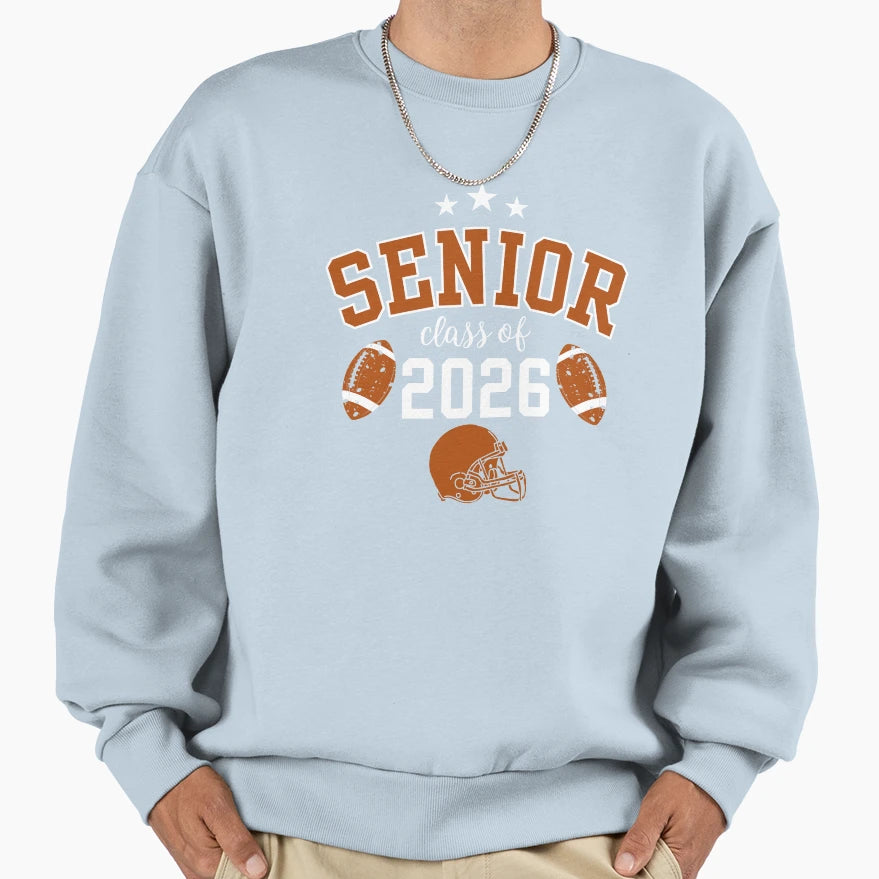Football Lover Senior Class 2026 Sweatshirt - Minimalist Print Men Women - T-Shirt, Sweatshirt, Hoodie