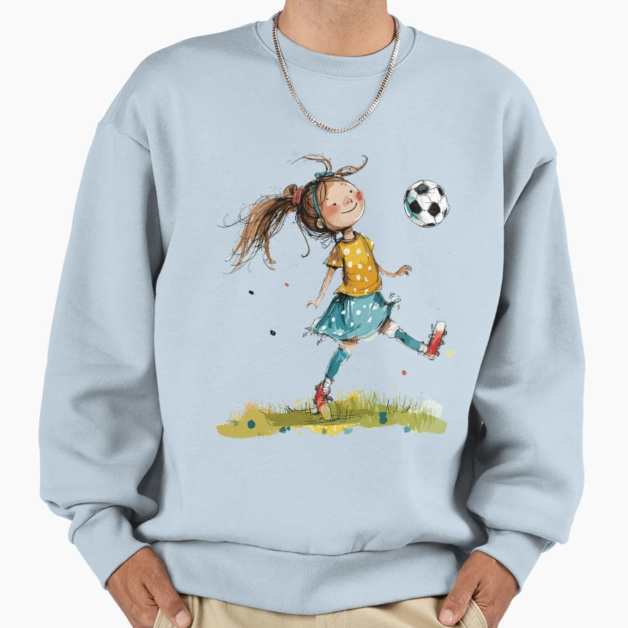 Little Playing Soccer Sweatshirt - Graphic Print Unisex - T-Shirt, Sweatshirt, Hoodie