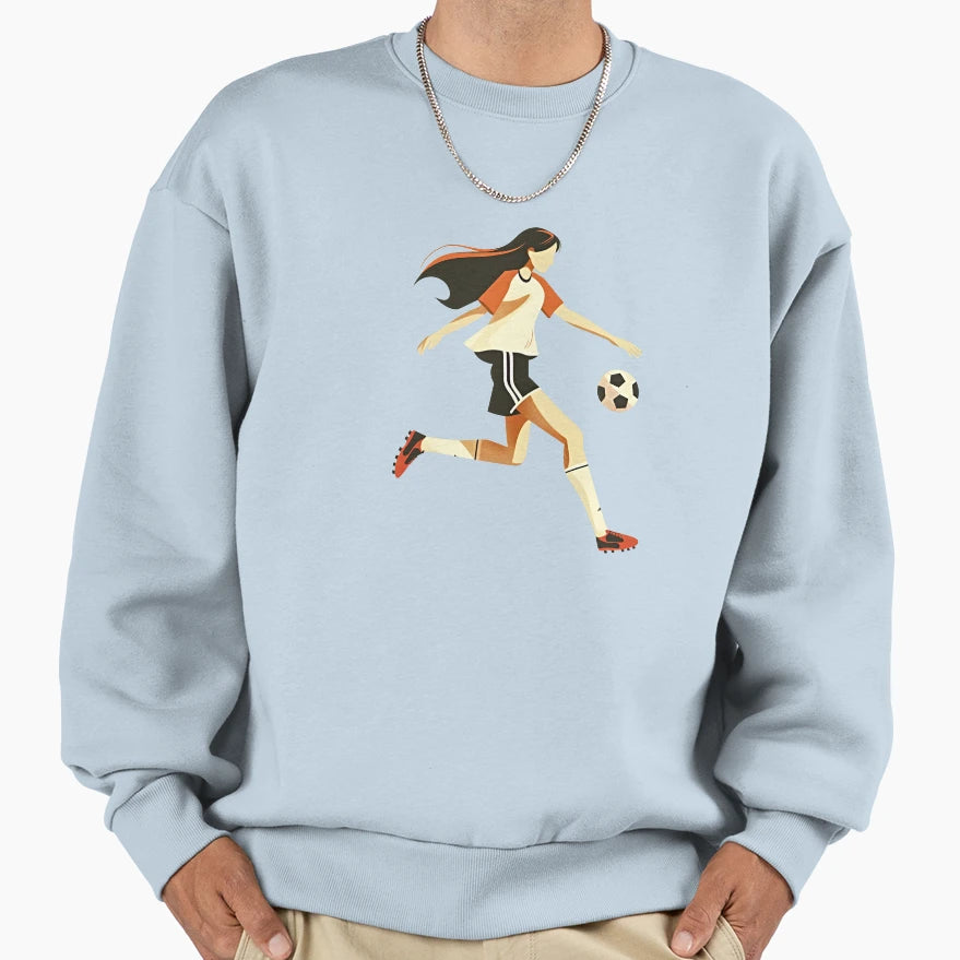 Ladies Soccer Sweatshirt - Graphic Print Men Women - T-Shirt, Sweatshirt, Hoodie