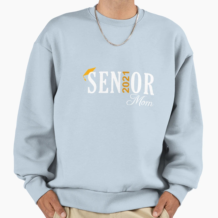 Senior Mom Class 2021 Mom Gift Sweatshirt - Aesthetic Graphic Unisex - T-Shirt, Sweatshirt, Hoodie