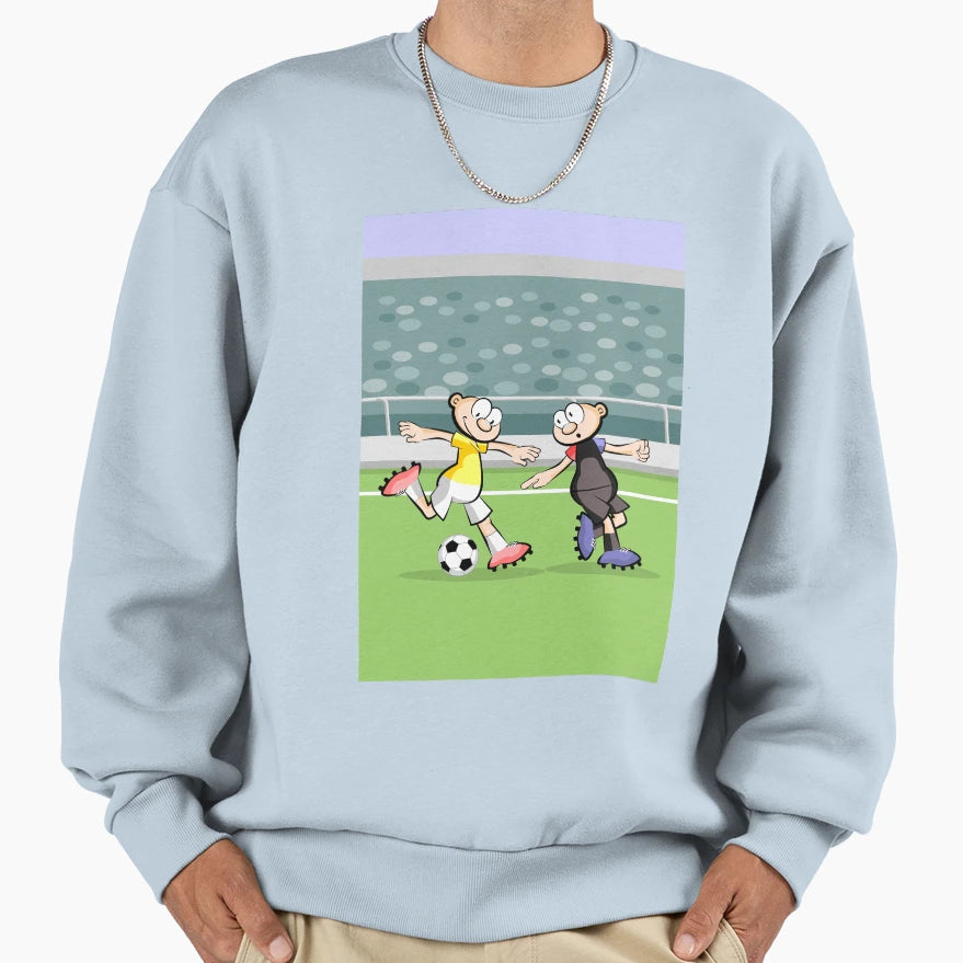 Soccer Player Hits Ball Hard Sweatshirt - Graphic Print Unisex - T-Shirt, Sweatshirt, Hoodie