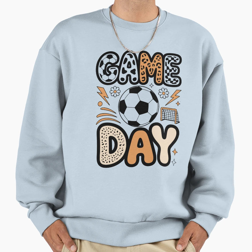Soccer Game Day Sweatshirt - Aesthetic Graphic for Adults - T-Shirt, Sweatshirt, Hoodie