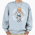 Play Ball Soccer Player Cartoon Sweatshirt - Casual Everyday Wear Men Women - T-Shirt, Sweatshirt, Hoodie