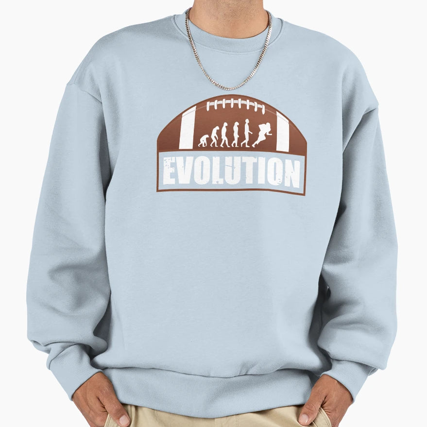 Football Evolution Human Sweatshirt - Custom Art Print for Adults - T-Shirt, Sweatshirt, Hoodie