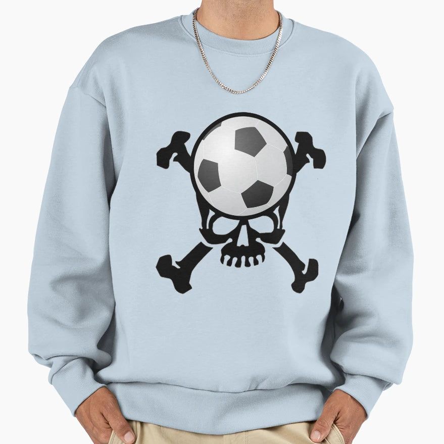 Soccer Skull Sweatshirt - Trendy Graphic for Adults - T-Shirt, Sweatshirt, Hoodie