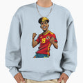 Lamine Yamal Comic Football Player Sweatshirt - Minimalist Print for Adults - T-Shirt, Sweatshirt, Hoodie