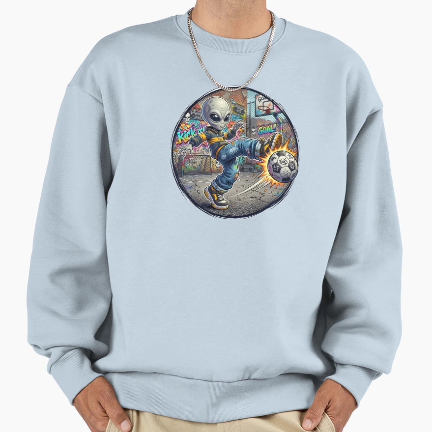Street Soccer Alien Skill Sweatshirt - Casual Everyday Wear for Adults - T-Shirt, Sweatshirt, Hoodie