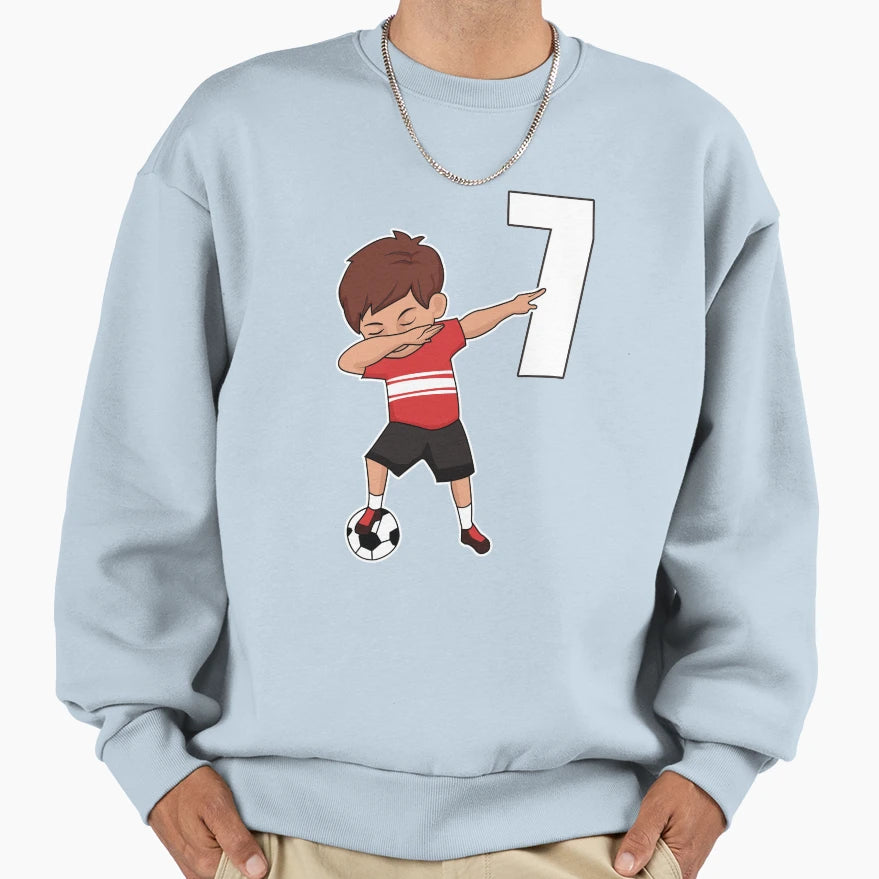 Awesome Soccer Player Number 7 Soccer Sweatshirt - Custom Art Print Unisex - T-Shirt, Sweatshirt, Hoodie