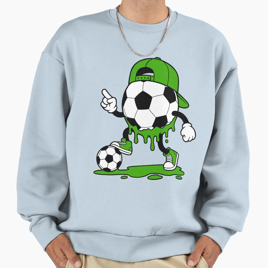St Patricks Day Soccer Ball Character Sweatshirt - Graphic Print for Adults - T-Shirt, Sweatshirt, Hoodie