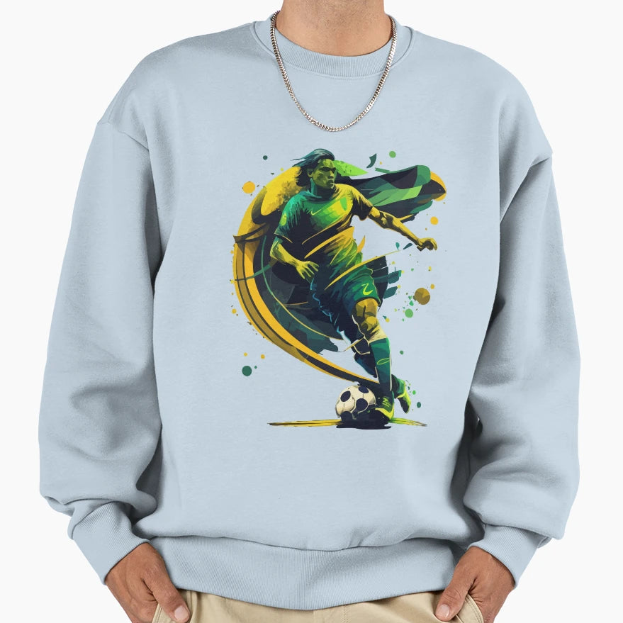 Brazil Soccer Quality Art Sweatshirt - Custom Art Print Men Women - T-Shirt, Sweatshirt, Hoodie