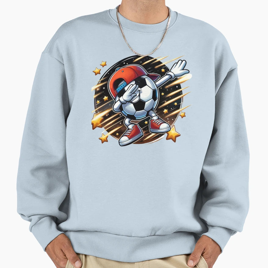 Dabbing Soccer Ball Sweatshirt - Unique Graphic Unisex - T-Shirt, Sweatshirt, Hoodie