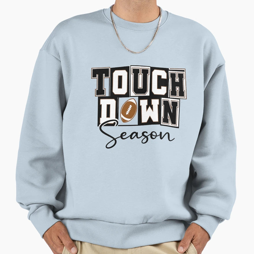 Bold Touchdown Season Football Sweatshirt - Unique Graphic for Adults - T-Shirt, Sweatshirt, Hoodie