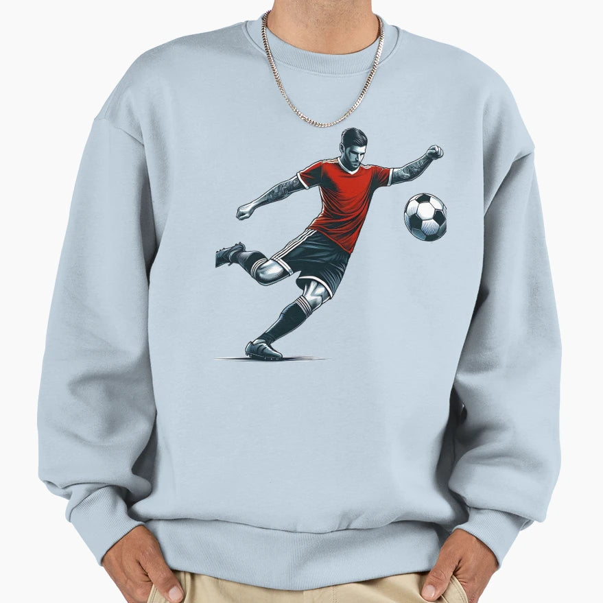 Football Soccer Player Swing Sweatshirt - Minimalist Print for Adults - T-Shirt, Sweatshirt, Hoodie