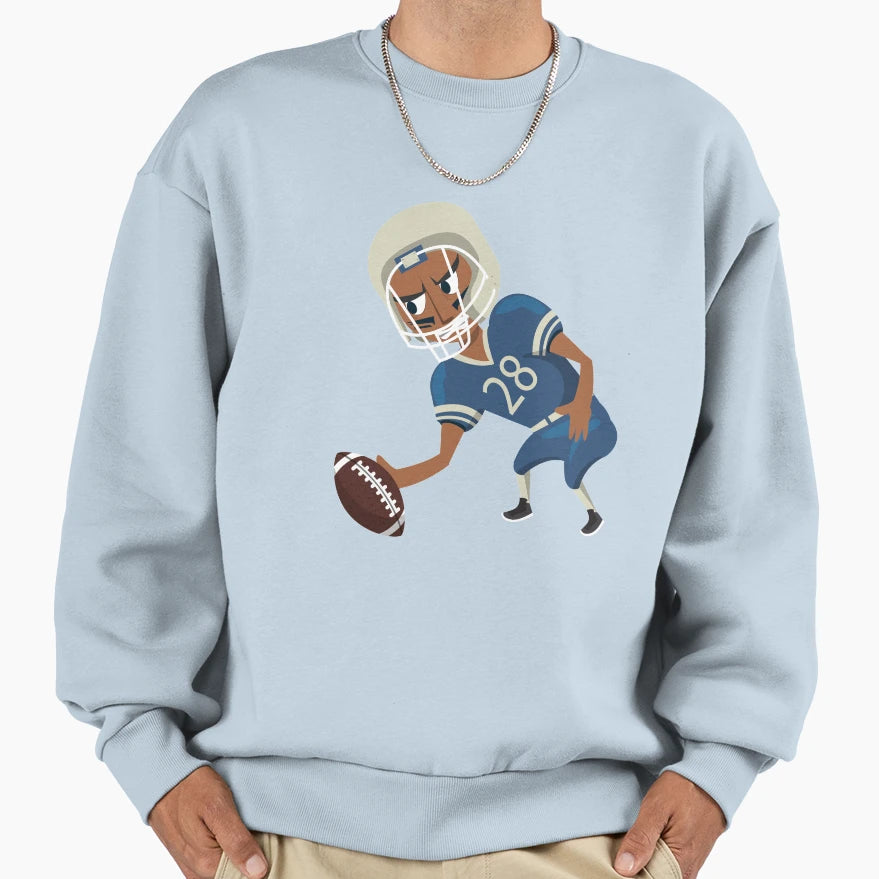 Star American Football Player Sweatshirt - Novelty Apparel for Adults - T-Shirt, Sweatshirt, Hoodie