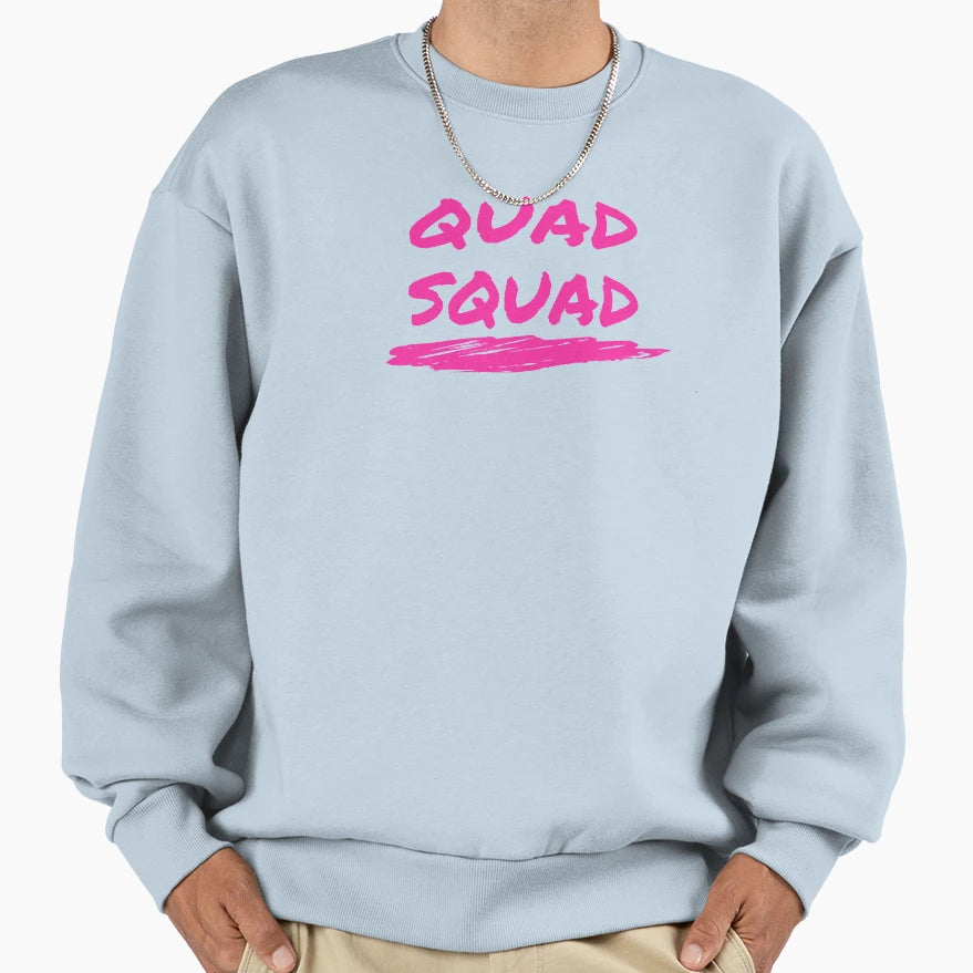 Quad Squad Quads Squat Strength Sweatshirt - Minimalist Print for Adults - T-Shirt, Sweatshirt, Hoodie