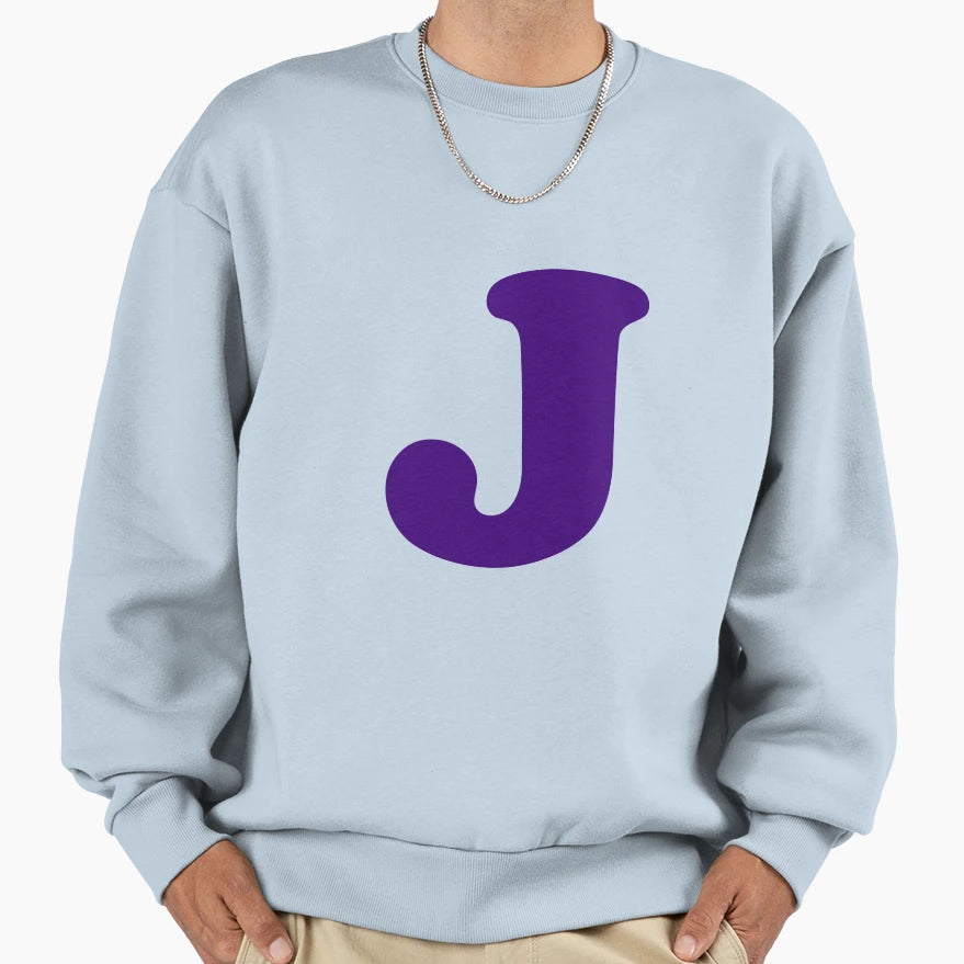 Letter J Initial J Sweatshirt - Novelty Apparel Men Women - T-Shirt, Sweatshirt, Hoodie