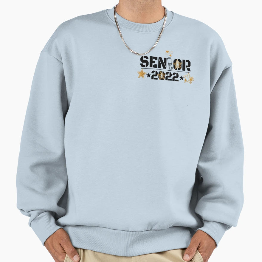 Senior 2022 Stars Sweatshirt - Aesthetic Graphic Men Women - T-Shirt, Sweatshirt, Hoodie