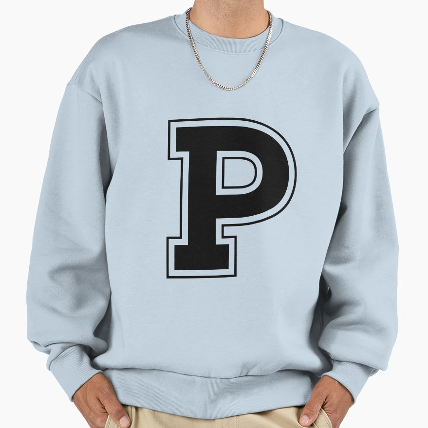 Letter P Sweatshirt - Trendy Graphic Men Women - T-Shirt, Sweatshirt, Hoodie