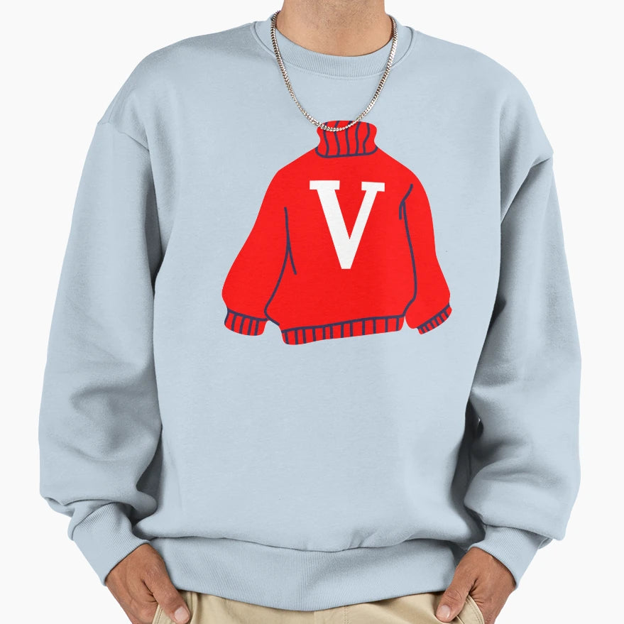 Letter Sweatshirt - Casual Everyday Wear Unisex - T-Shirt, Sweatshirt, Hoodie