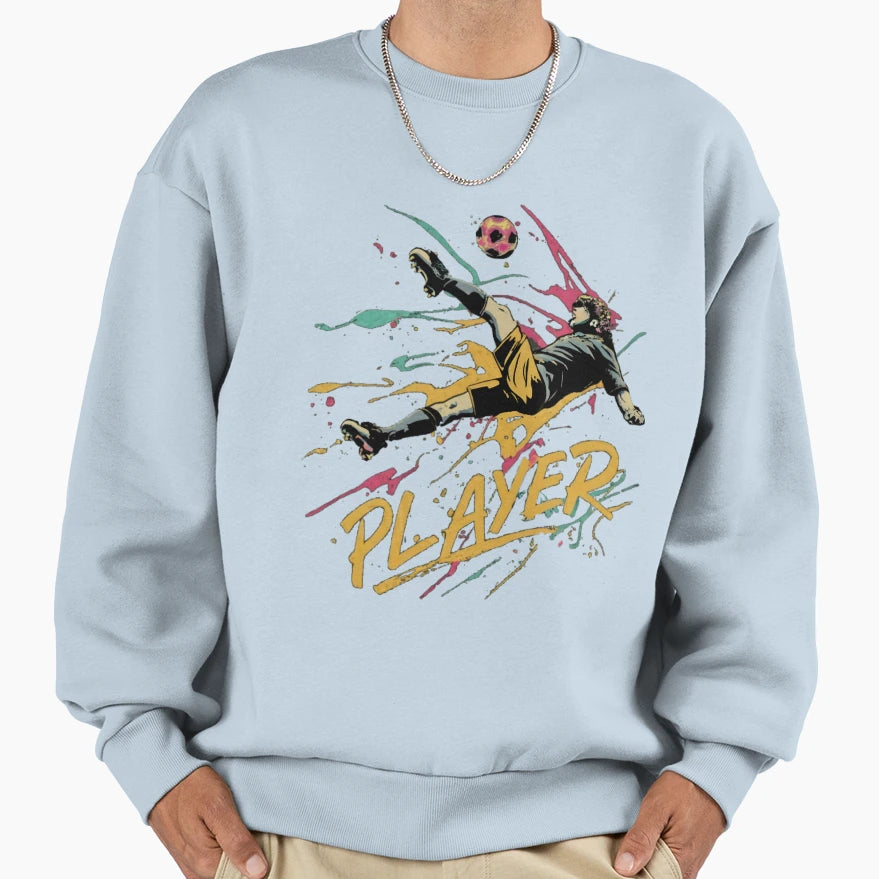 Soccer Player Bicycle Kick Sweatshirt - Novelty Apparel for Adults - T-Shirt, Sweatshirt, Hoodie
