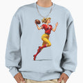 Pin Up Playing Football Sweatshirt - Custom Art Print Unisex - T-Shirt, Sweatshirt, Hoodie