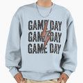 Game Day Football Lightning Bolt Sweatshirt - Trendy Graphic for Adults - T-Shirt, Sweatshirt, Hoodie