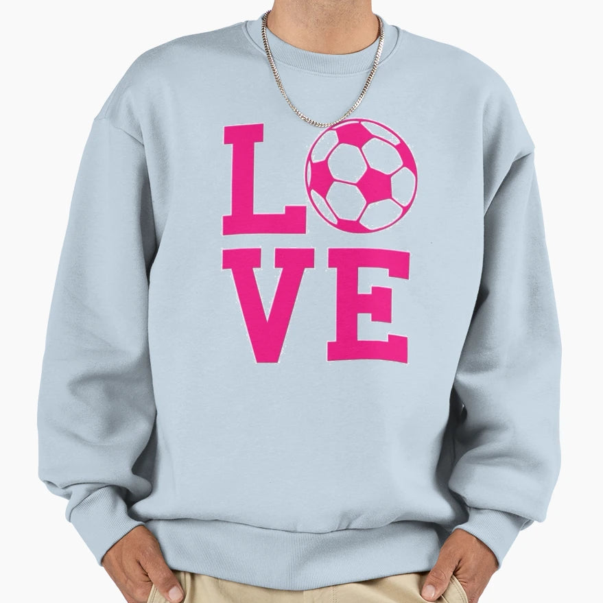 Soccer Heart Gift Valentines Day Sweatshirt - Aesthetic Graphic Men Women - T-Shirt, Sweatshirt, Hoodie