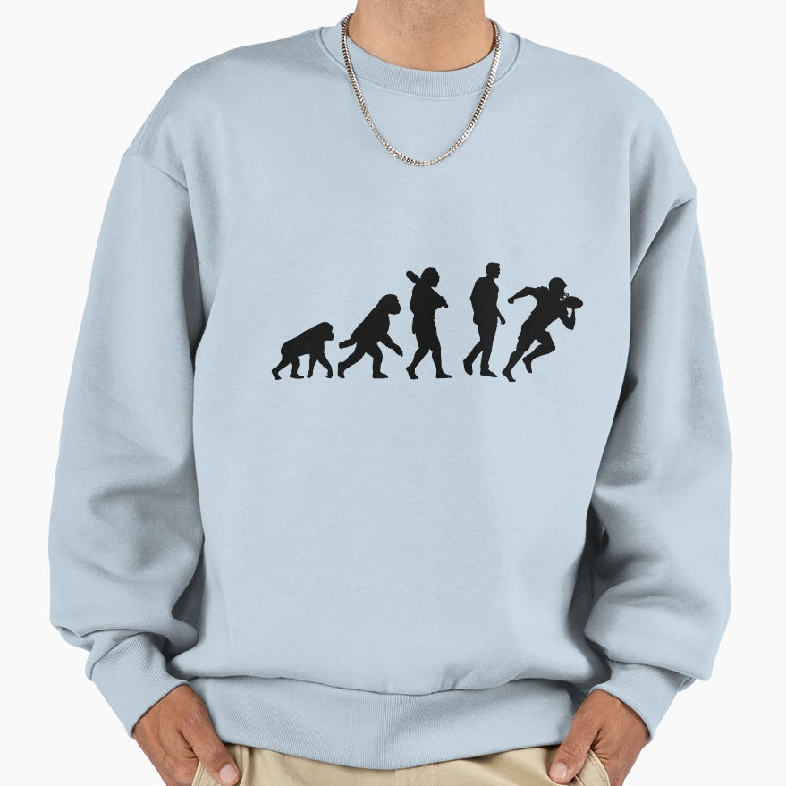 Evolution To American Football Sweatshirt - Aesthetic Graphic for Adults - T-Shirt, Sweatshirt, Hoodie