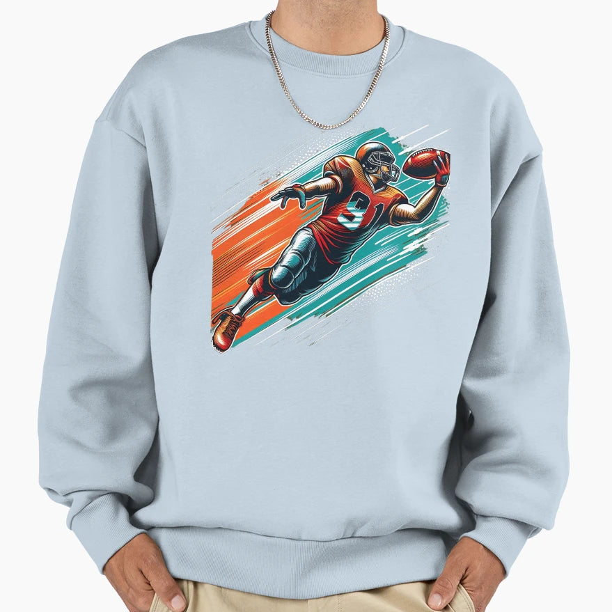 Rugby Player Sweatshirt - Graphic Print Men Women - T-Shirt, Sweatshirt, Hoodie