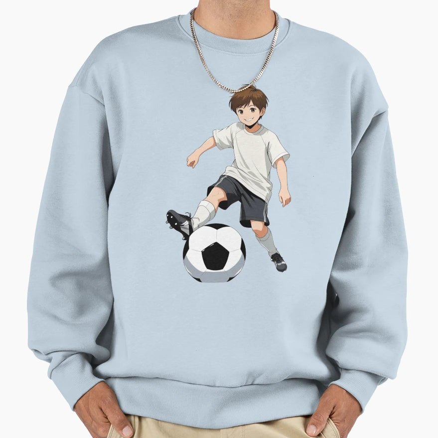 Anime Football Motivational Sports Art Sweatshirt - Minimalist Print Unisex - T-Shirt, Sweatshirt, Hoodie