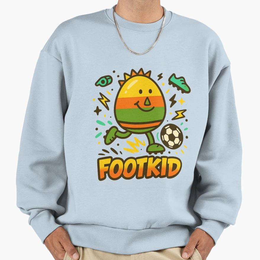 Footkid Little Football Hero Sweatshirt - Aesthetic Graphic for Adults - T-Shirt, Sweatshirt, Hoodie