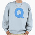 Letter Q Blue Sweatshirt - Custom Art Print Unisex - T-Shirt, Sweatshirt, Hoodie
