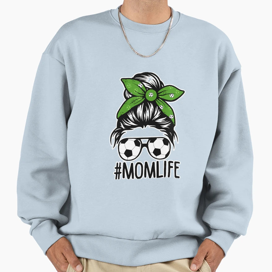 Mom Life Football Mothers Day Messy Sweatshirt - Novelty Apparel for Adults - T-Shirt, Sweatshirt, Hoodie