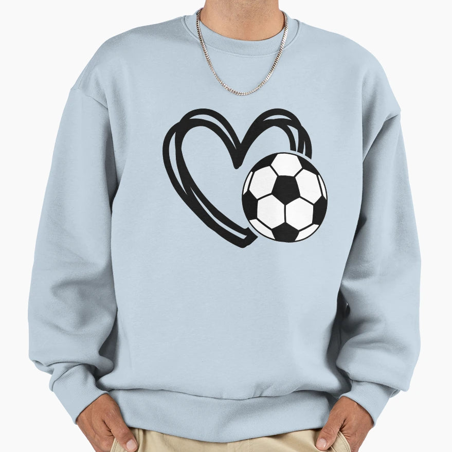 Heart Football Sport Sweatshirt - Custom Art Print Unisex - T-Shirt, Sweatshirt, Hoodie