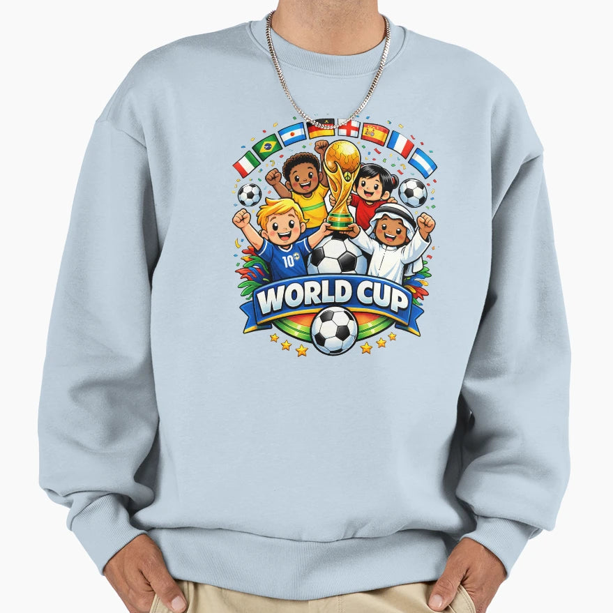 World Cup Football Sweatshirt - Custom Art Print Unisex - T-Shirt, Sweatshirt, Hoodie