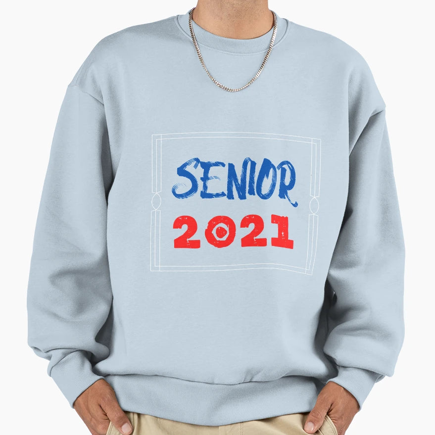 Senior 2021 Funny Masks Sweatshirt - Fun Novelty Design for Adults - T-Shirt, Sweatshirt, Hoodie