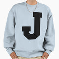 Alphabet Black J Sports Letter J Sweatshirt - Fun Novelty Design Unisex - T-Shirt, Sweatshirt, Hoodie
