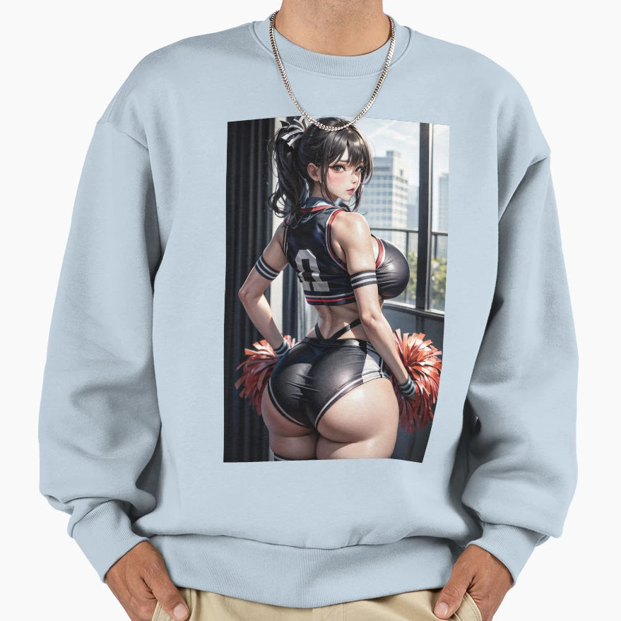Amazing Anime Cheerleader Sweatshirt - Custom Art Print for Adults - T-Shirt, Sweatshirt, Hoodie