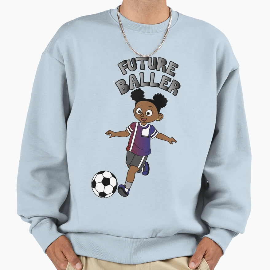 Future Baller Afro Puffs Sweatshirt - Unique Graphic Men Women - T-Shirt, Sweatshirt, Hoodie