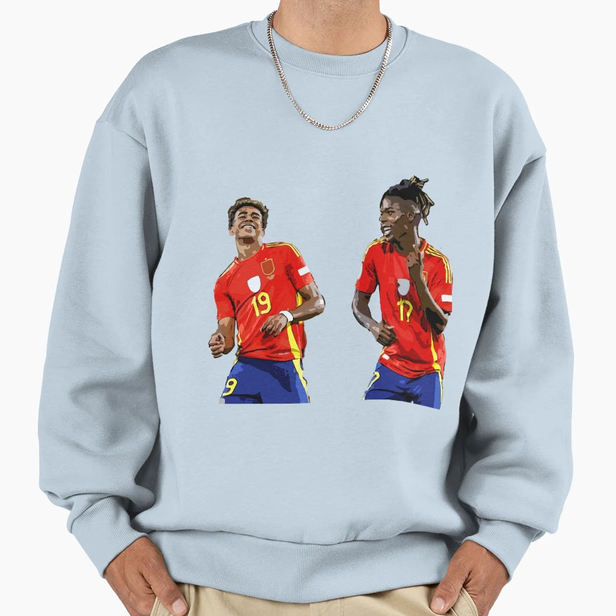 Lamine Yamal Nico Williams Sweatshirt - Minimalist Print Men Women - T-Shirt, Sweatshirt, Hoodie