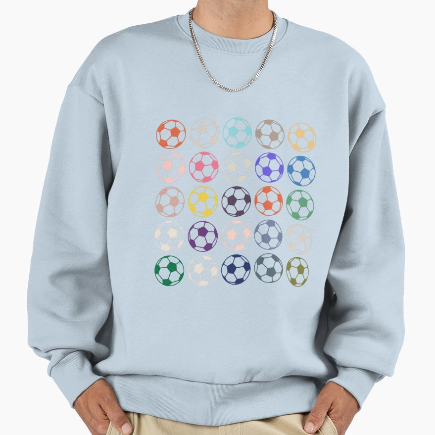 Abstract Multi Color Football Sweatshirt - Novelty Apparel for Adults - T-Shirt, Sweatshirt, Hoodie