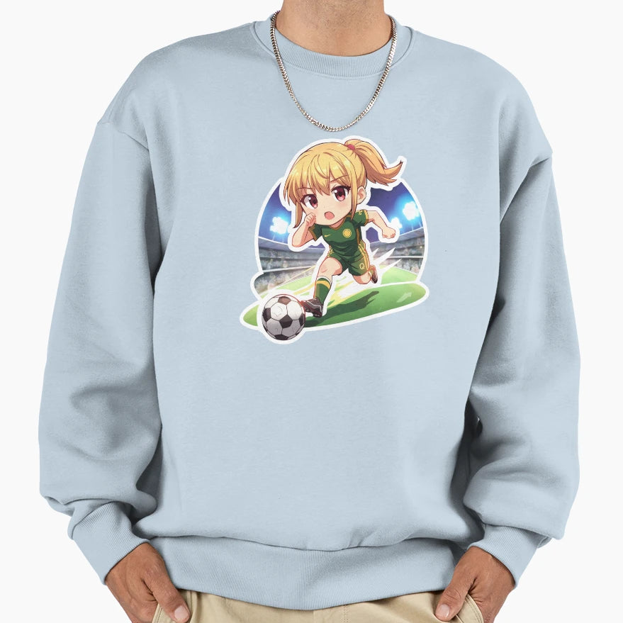 Chibi Soccer Speed Anime Football Sweatshirt - Trendy Graphic Unisex - T-Shirt, Sweatshirt, Hoodie