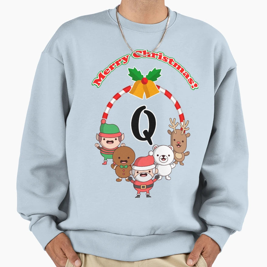 Letter Q Sweatshirt - Trendy Graphic Men Women - T-Shirt, Sweatshirt, Hoodie