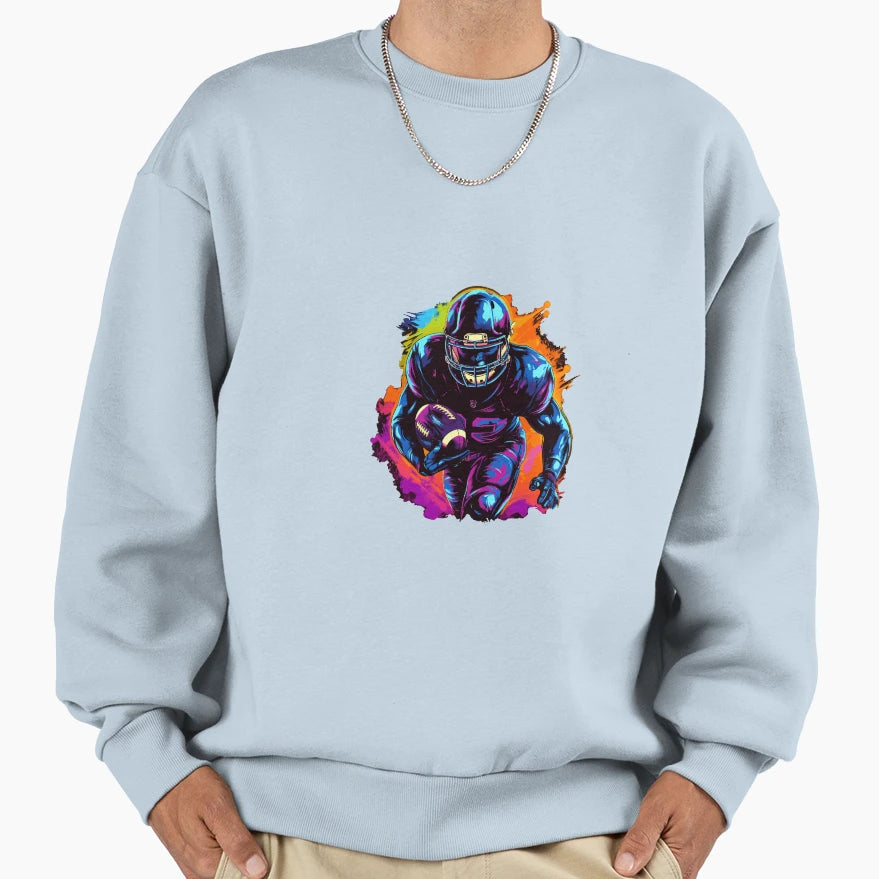 American Football Player Art Gift Sport Sweatshirt - Novelty Apparel Unisex - T-Shirt, Sweatshirt, Hoodie