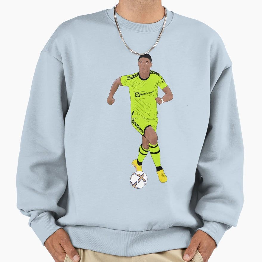 Cristiano Ronaldo Green 4Th Kit Sweatshirt - Trendy Graphic Unisex - T-Shirt, Sweatshirt, Hoodie
